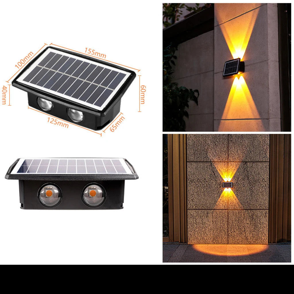 Waterproof Solar Powered Outdoor Wall Decor Light