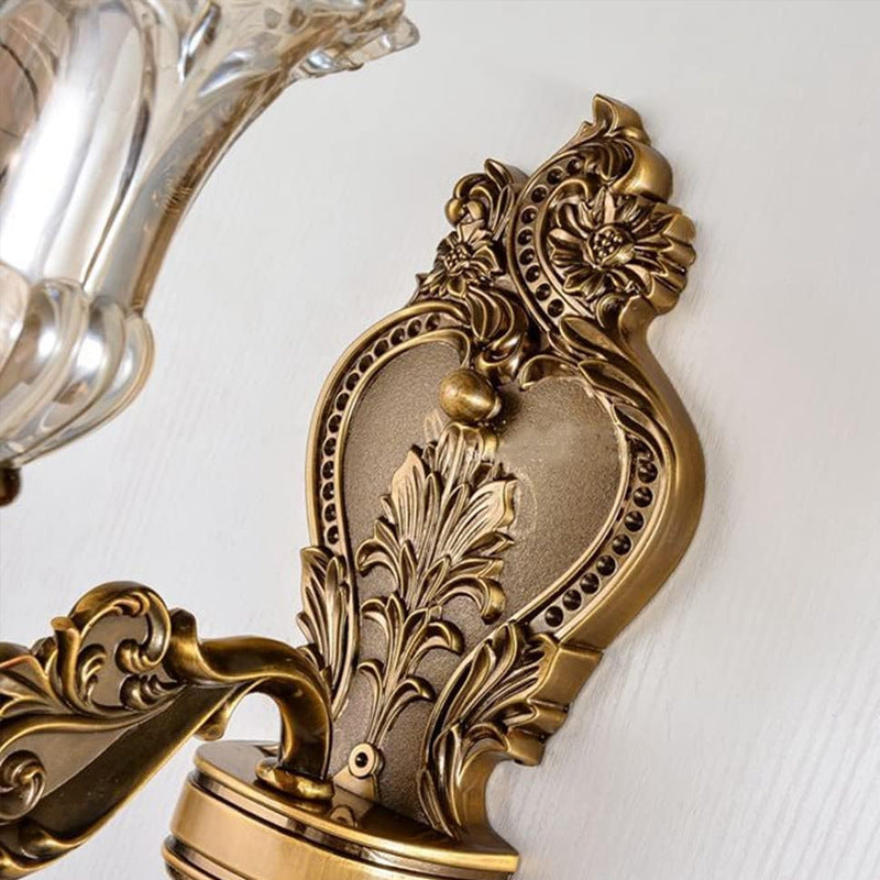 Vintage Wandleuchter aus Antikbronze für Wohnzimmer