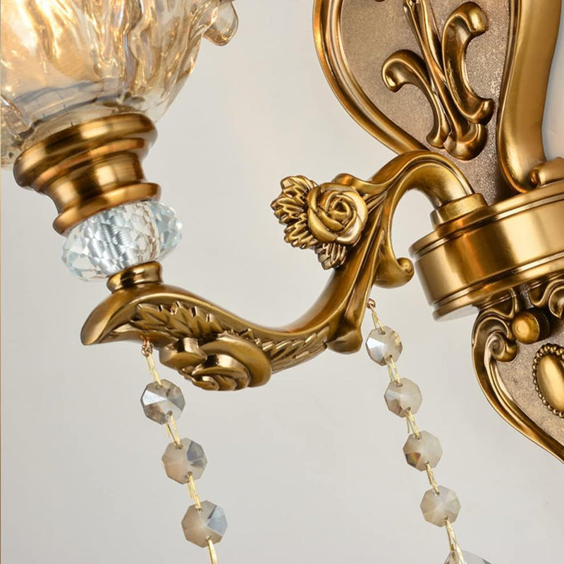 Vintage Wandleuchter aus Antikbronze für Wohnzimmer