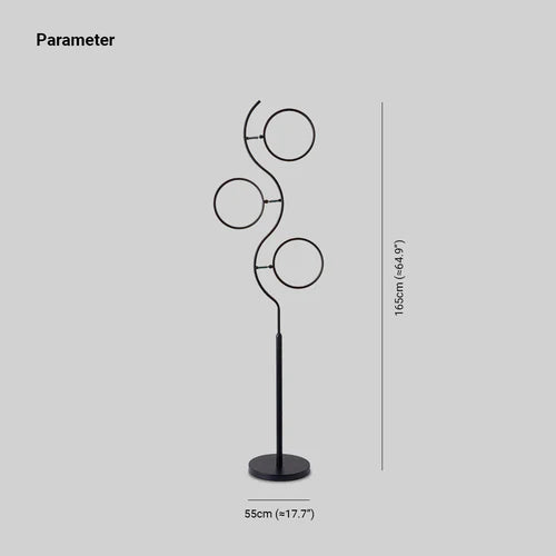 Multi-Ring minimalistische verstellbare Stehlampe