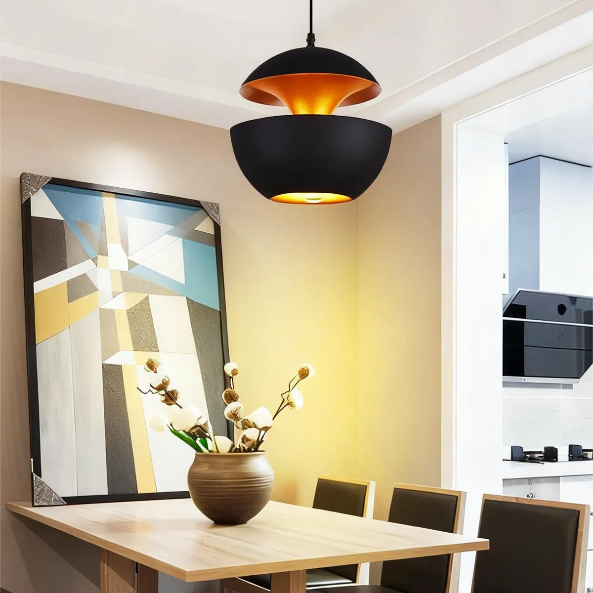 Kreative Pendelleuchte in Apfelform für das Esszimmer