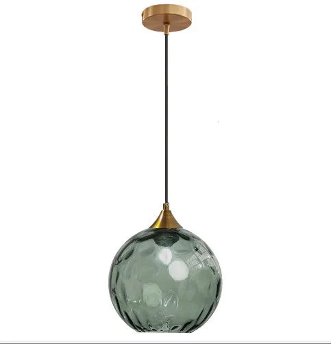 Nordische Pendelleuchte aus Glas mit handgefertigten Wellenmustern