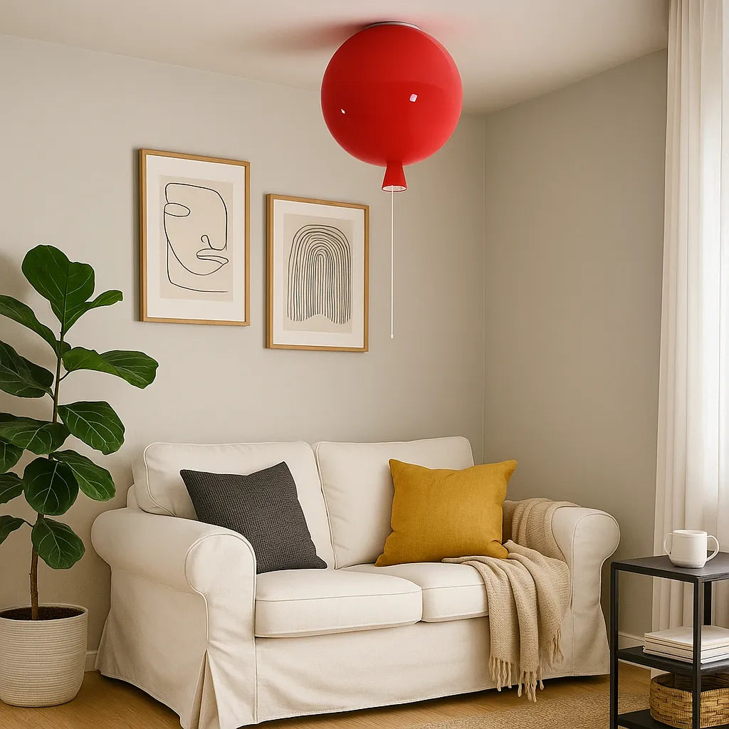 Mehrfarbige Deckenlampe im Ballon-Design aus Acryl