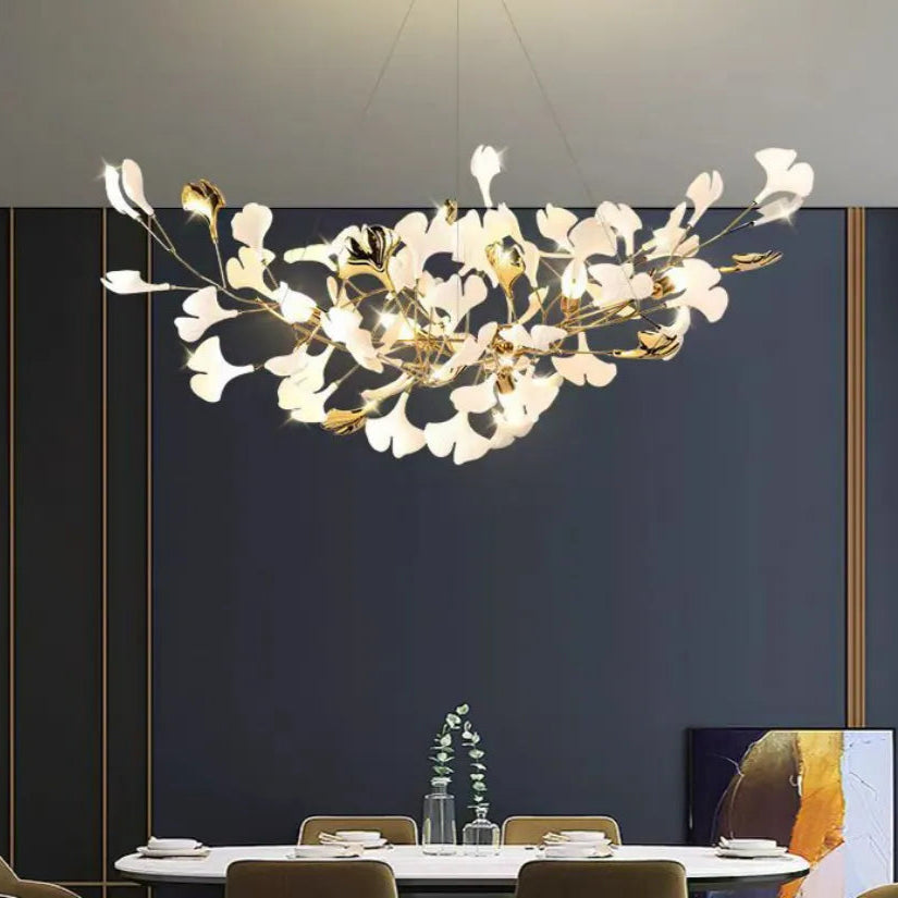 Kronleuchter Große Moderne Keramik Ginkgoblätter
