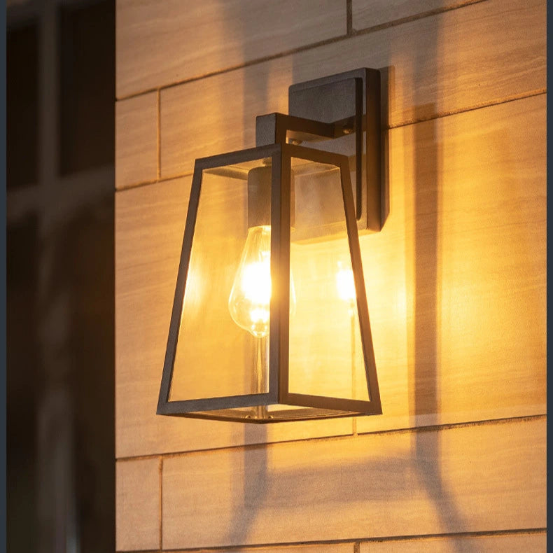 LED Außenwandleuchte aus Glas Wasserdicht