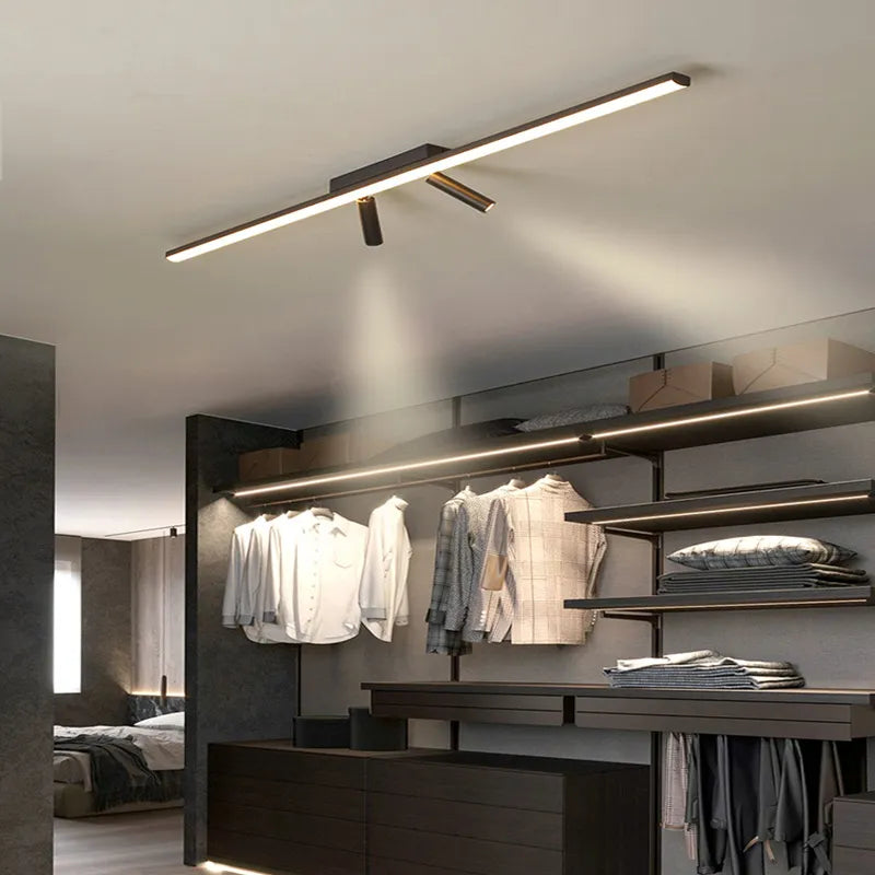 LED Deckenleuchte Balken mit 360° schwenkbaren Spots