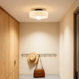 LED Deckenleuchte aus Glas rund mehrfarbig für den Flur