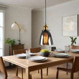 LED Hängelampe aus Glas im Industrie-Stil für Esszimmer