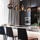 LED Hängelampe aus Glas im Industrie-Stil für Esszimmer