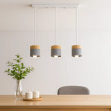 LED Hängelampe aus Holz im skandinavischen Morandi Design