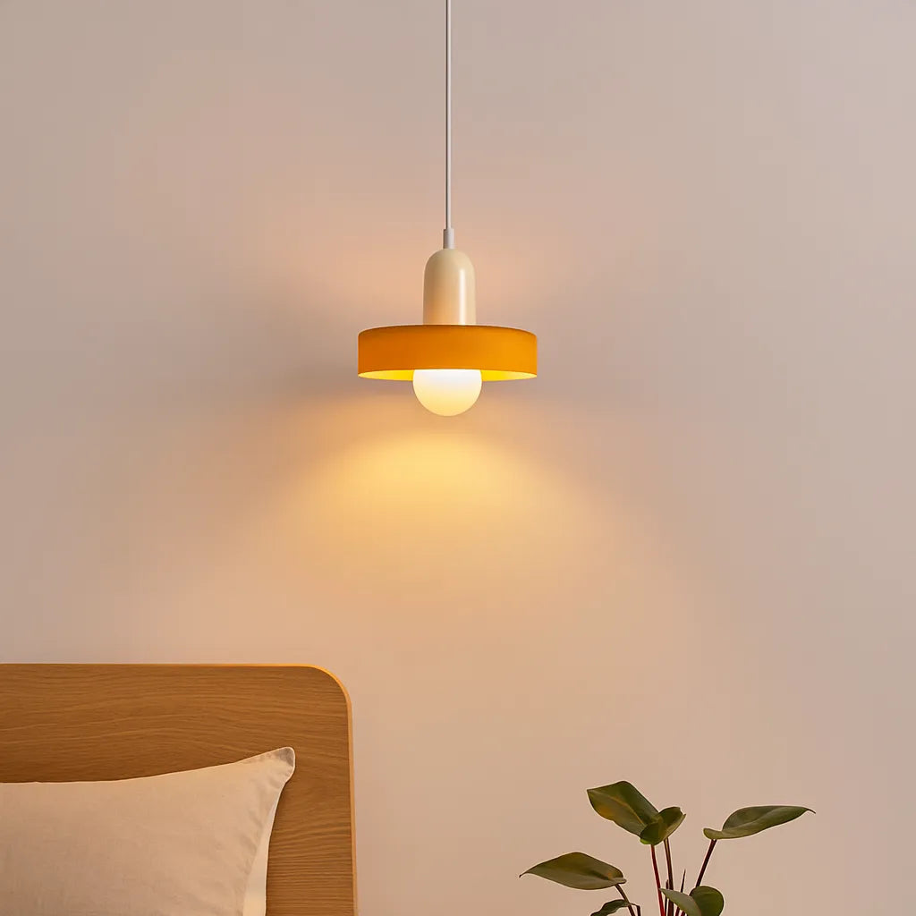 LED Pendelleuchte Rund in Zweifarbigem Design für Schlafzimmer