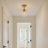 LED Pendelleuchte aus Glas in Kugelform für den Flur, Ø 15 cm