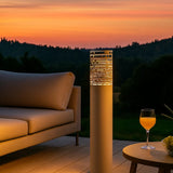 LED Stehlampe Weiß mit Zylindrischem Hohlraumdesign für den Außenbereich