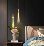 Modern Kristall Pendelleuchte im Wassertropfen-Design