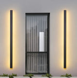 Moderne LED Außenwandleuchte Schwarz beidseitig leuchtend