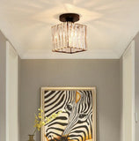 Moderne LED Deckenleuchte mit Kristall-Streifen für Flur