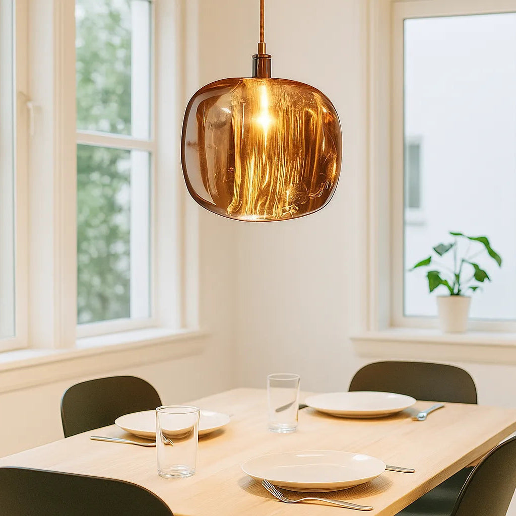 Moderne LED Kristallpendelleuchte im Apfelform Design für Esszimmer