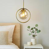 Moderne LED Pendelleuchte Glas für Bettkopf