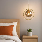 Moderne LED Pendelleuchte Glas für Bettkopf