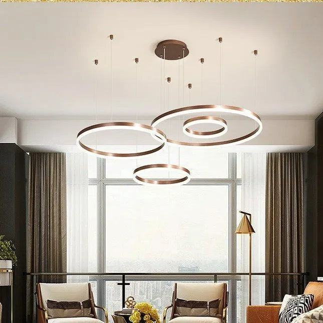 Moderne Runde LED Pendelleuchte Dimmbare für Wohnzimmer