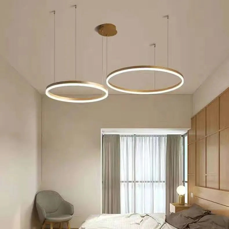 Moderne Runde LED Pendelleuchte Dimmbare für Wohnzimmer