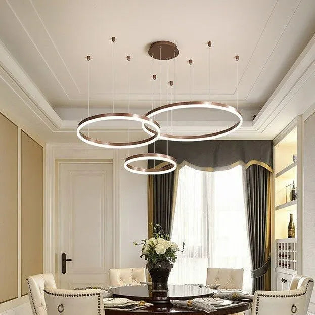 Moderne Runde LED Pendelleuchte Dimmbare für Wohnzimmer