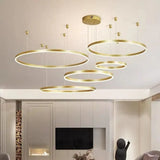 Moderne Runde LED Pendelleuchte Dimmbare für Wohnzimmer