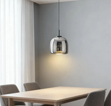 Moderne dimmbare LED Pendelleuchte aus Glas für Esszimmer