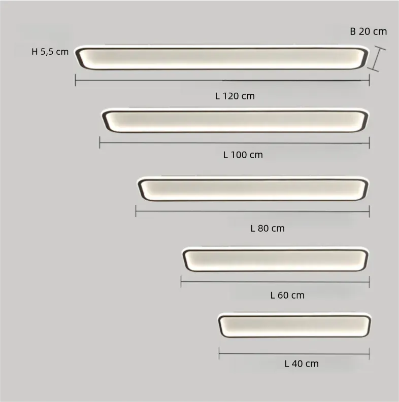 Moderne rechteckige LED-Deckenleuchte für den Flur