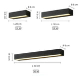 Rechteckige LED-Außenwandleuchte in matter Ausführung – Modernes Design
