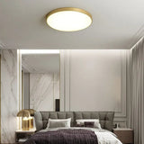 Runde LED Deckenleuchte in Kupfer für Schlafzimmer