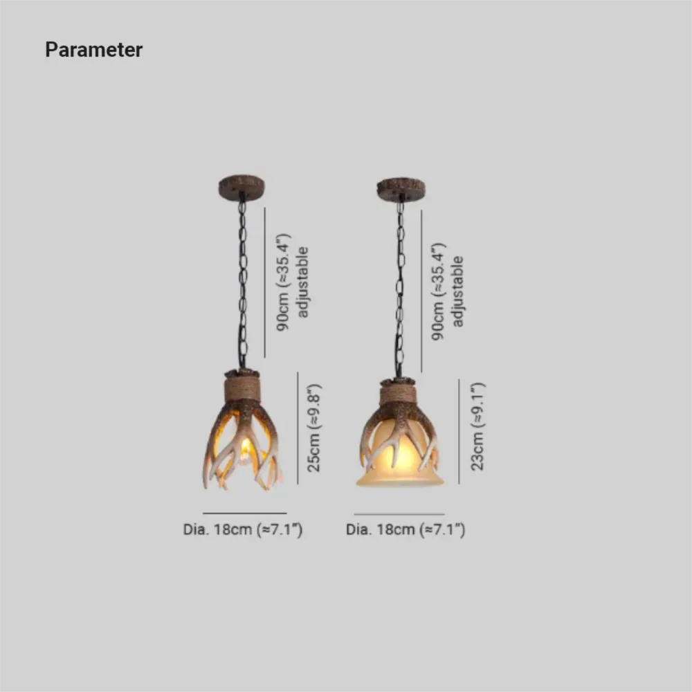 Rustikale Pendelleuchte mit Baumast Design für das Esszimmer