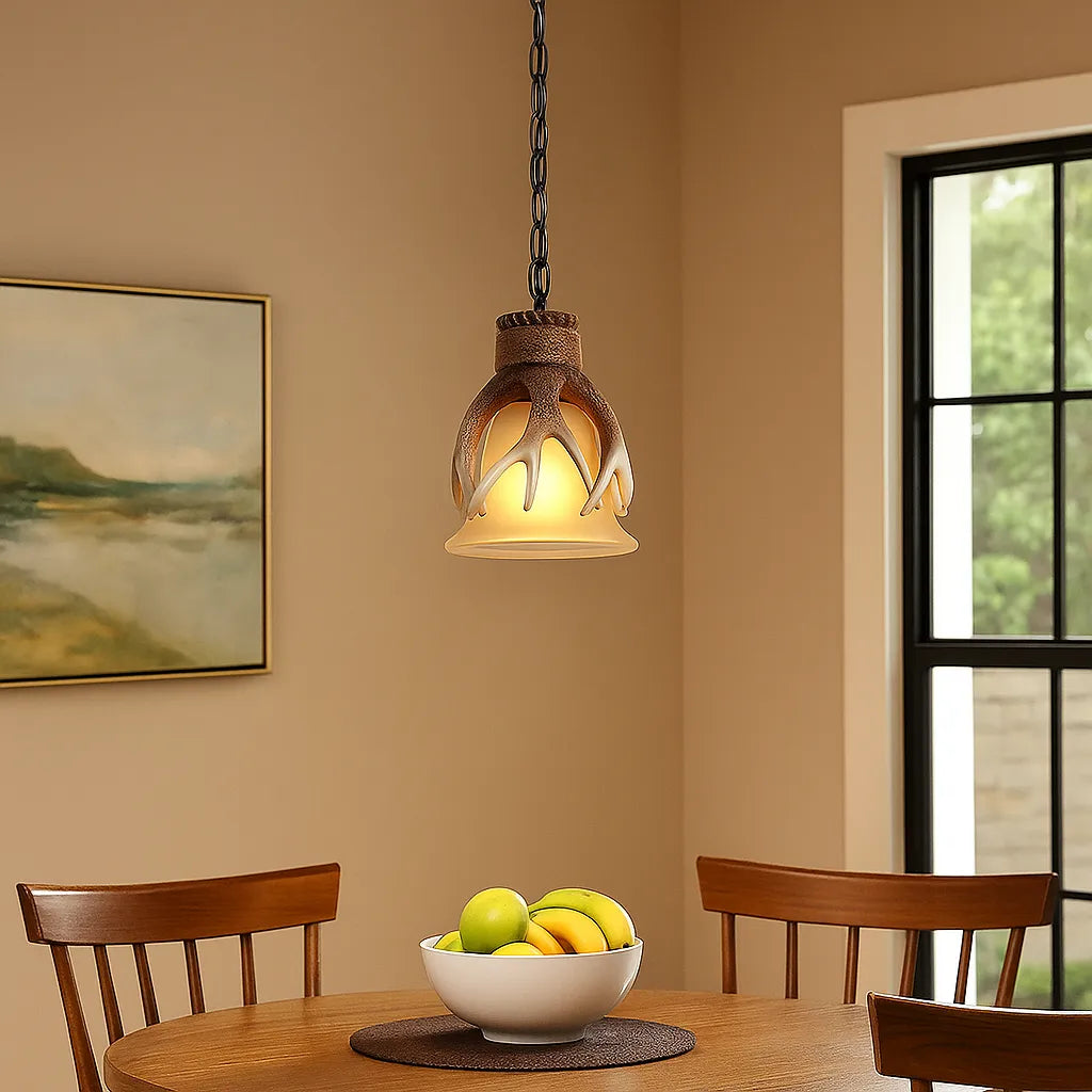 Rustikale Pendelleuchte mit Baumast Design für das Esszimmer