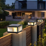 Solar Gartenleuchte Schwarz mit 4-seitiger Beleuchtung