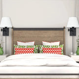 Verstellbare LED-Wandleuchte mit klassischem Lampenschirm für Schlafzimmer