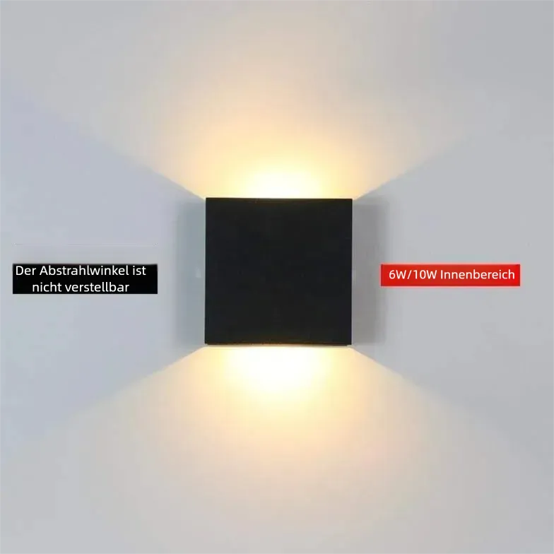 LED Up-Down Wandleuchte für Außenbereich mit verstellbarem Lichtstrahl