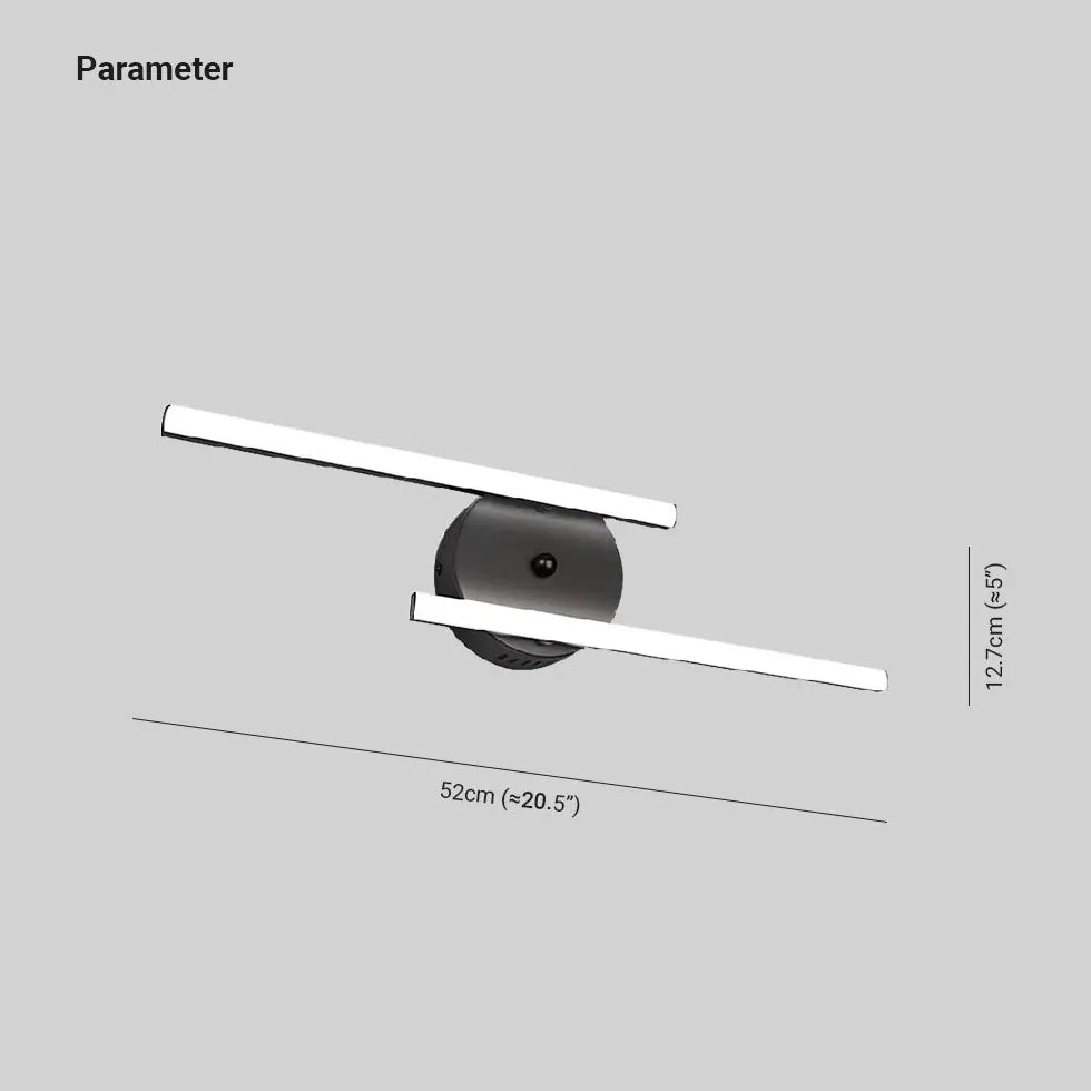 Doppelte LED lineare Badezimmerwandleuchten