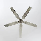 Silver Five-Blade Metallic Industrial Ceiling Fan