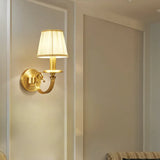 Fabric Double Arm Vintage Gold Wall Lights