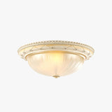 Round Pattern Design Vintage Glass Ceiling Light