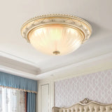 Round Pattern Design Vintage Glass Ceiling Light