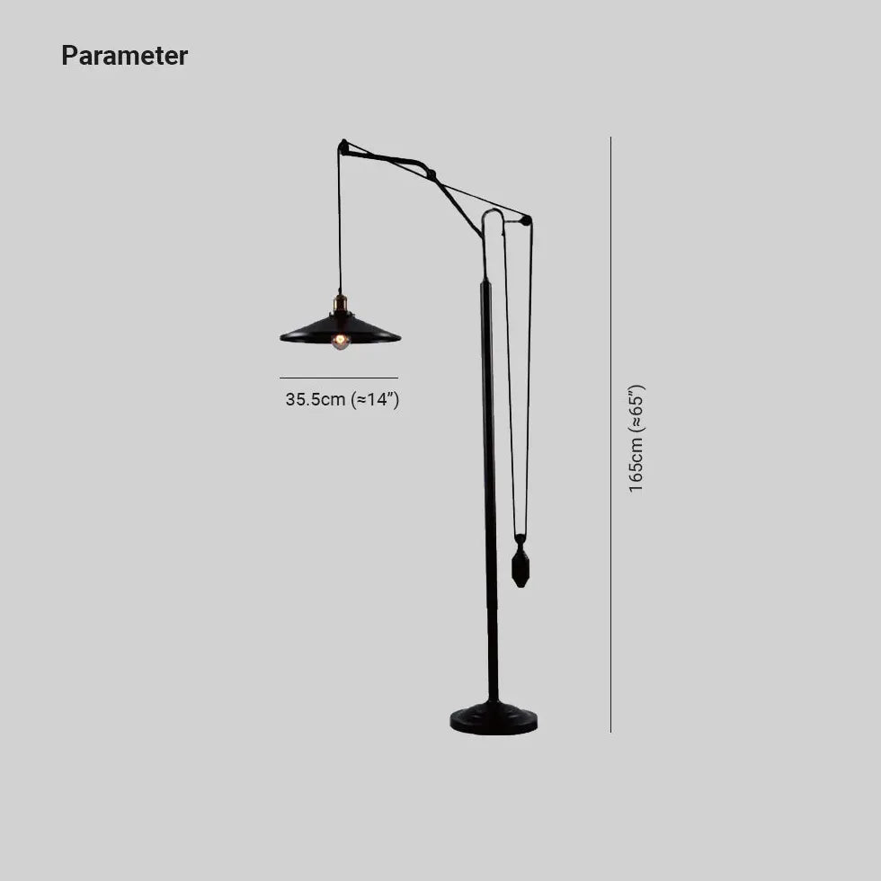 Verstellbares hängendes Design schwarzer Stehlampe