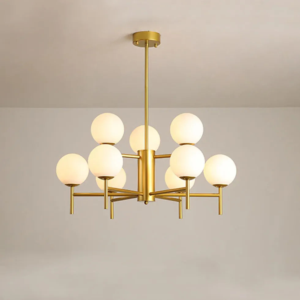 Multi-Light Spherical Glass Modern Chandelier