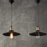 Black Metal Shade Hanging Industrial Pendant Light