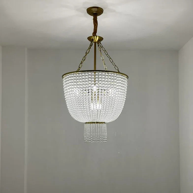 Pearl Curtain Waves for Living Room Chandelier