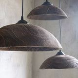 Wood Semi-Sphere Single Head Modern Pendant Light