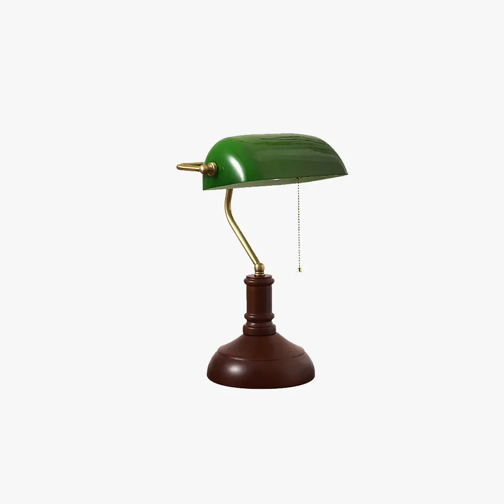 Grüne Vintage gebogene Schreibtischlampe