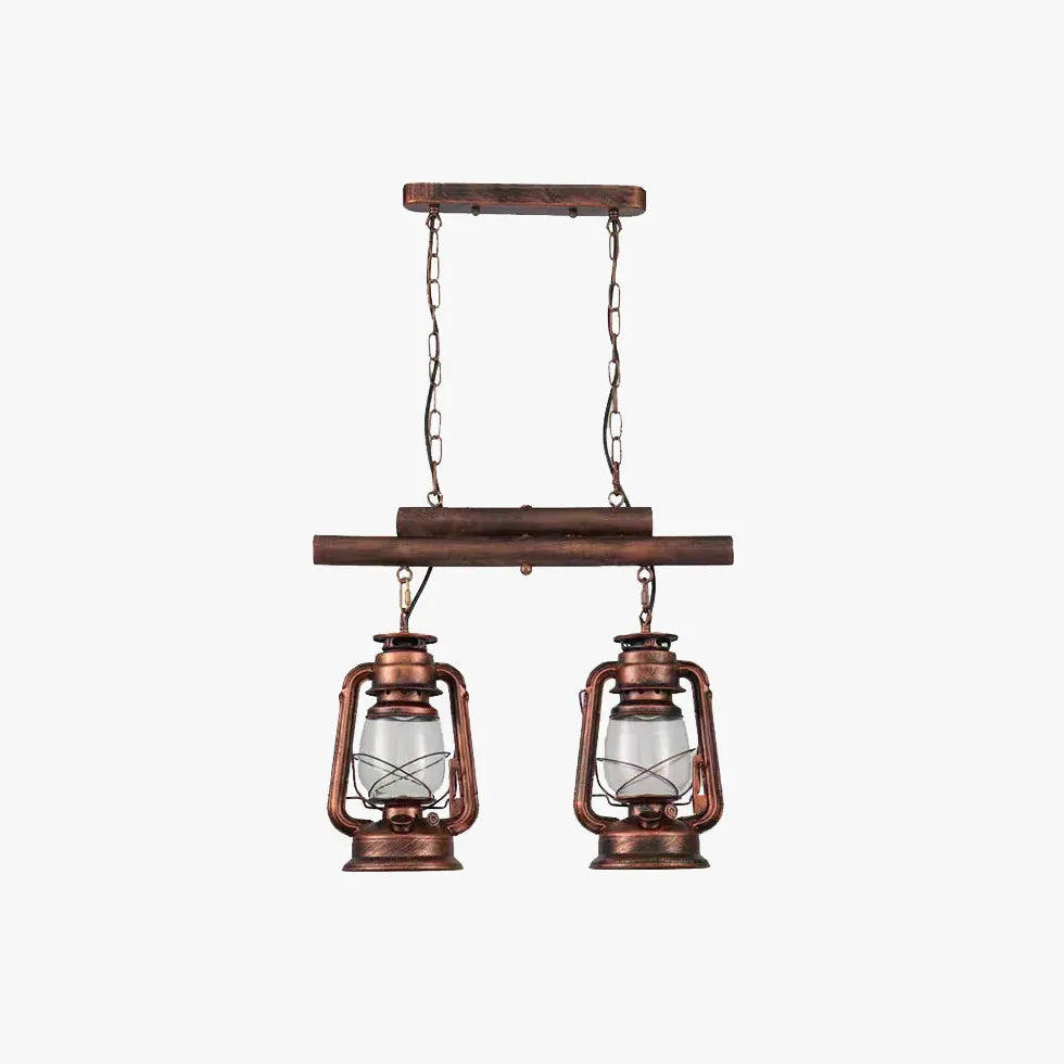 Dual Lantern Design Glass Industrial Anhänger Licht