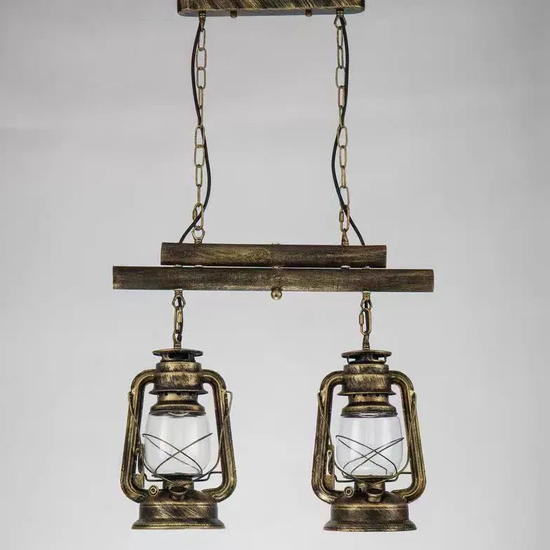 Dual Lantern Design Glass Industrial Anhänger Licht