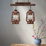 Dual Lantern Design Glass Industrial Anhänger Licht